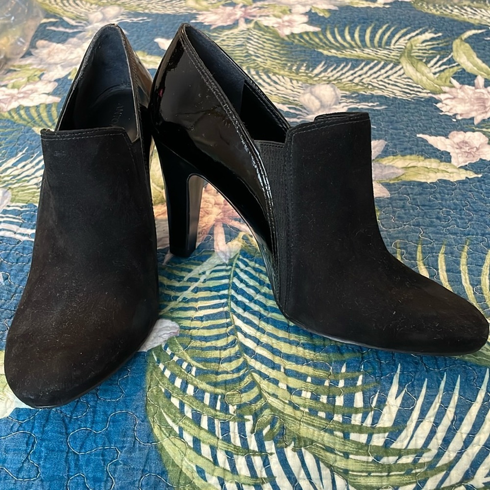 Black Leather Booties